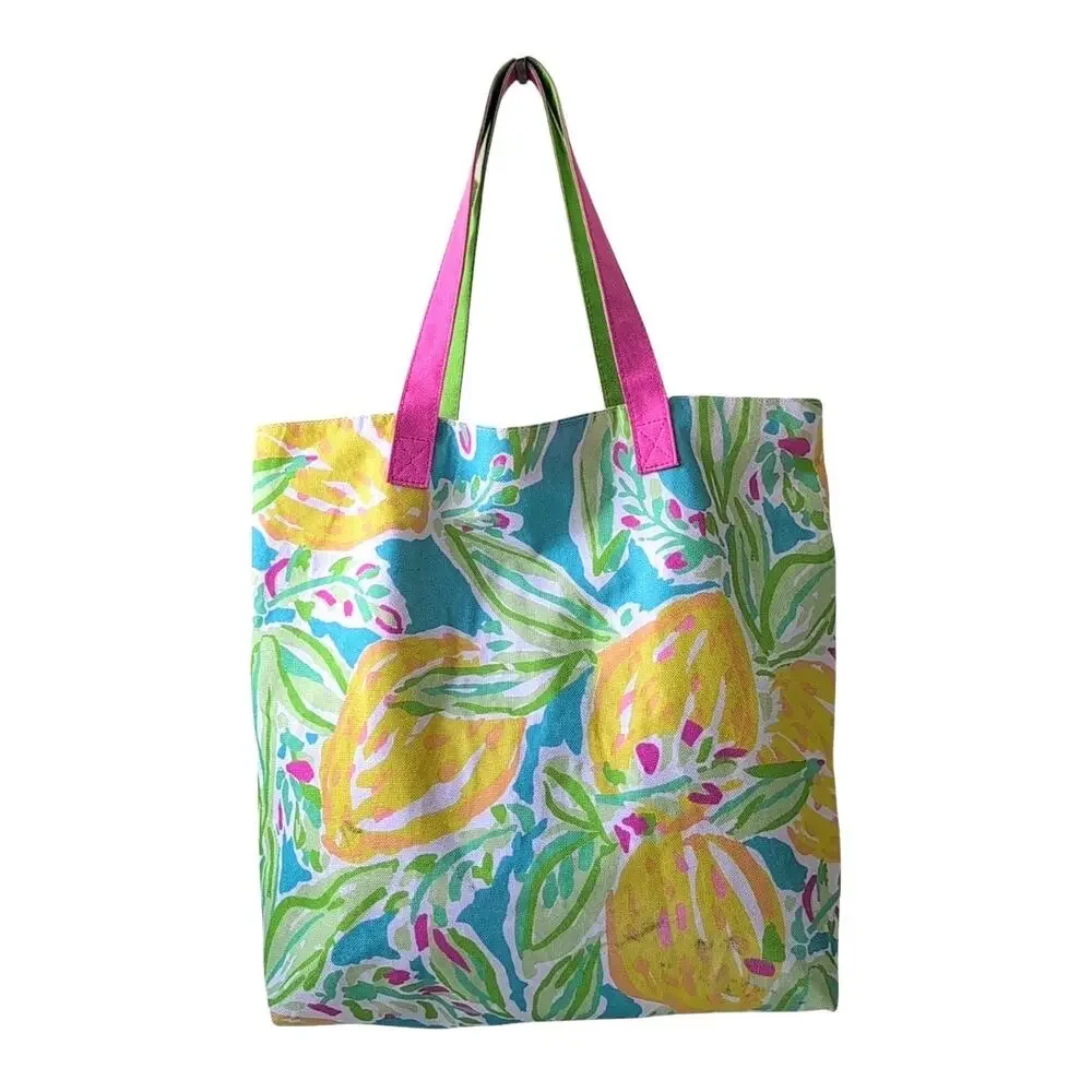 Lilly Pulitzer for Estee Lauder Colorful Shopping Tote Carryall Beach Bag
